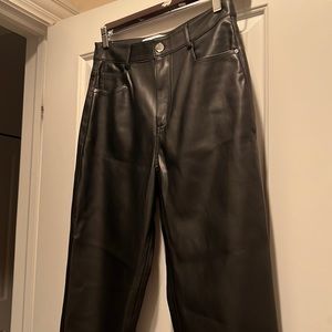 Zara black vegan leather pants